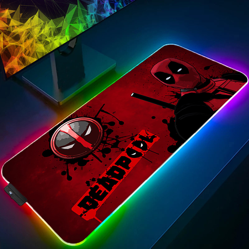 Gaming Accessories For Gaming Setup - LED Mouse Pad Gaming Backlight Lock
