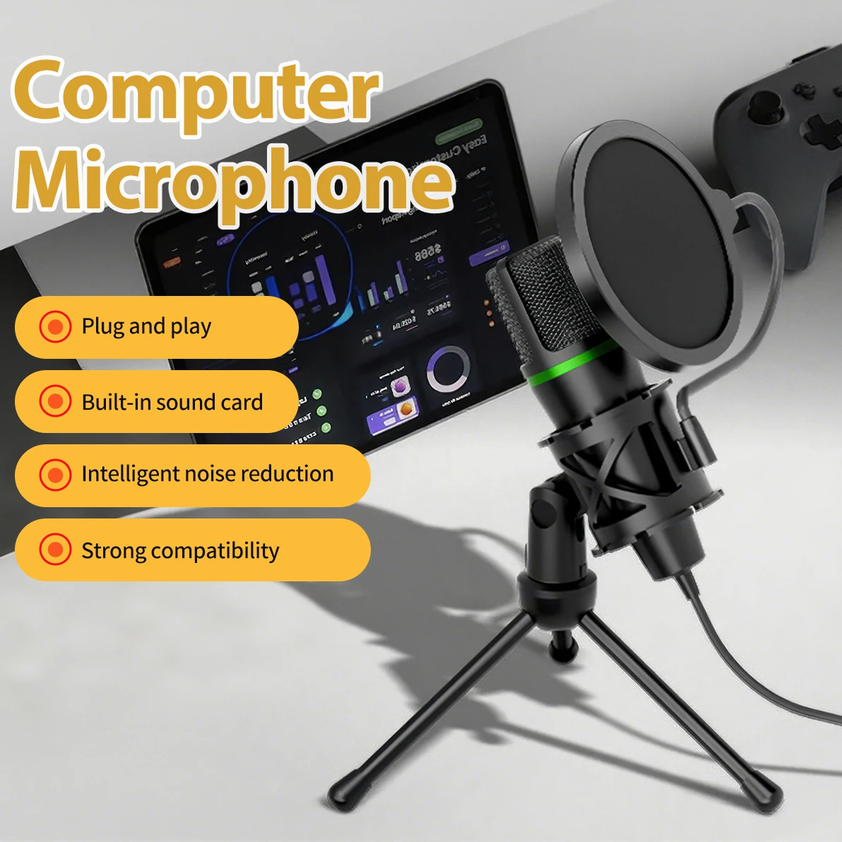 Condenser Microphone USB Wired - đánh giá và giá Gaming Accessories Rgb