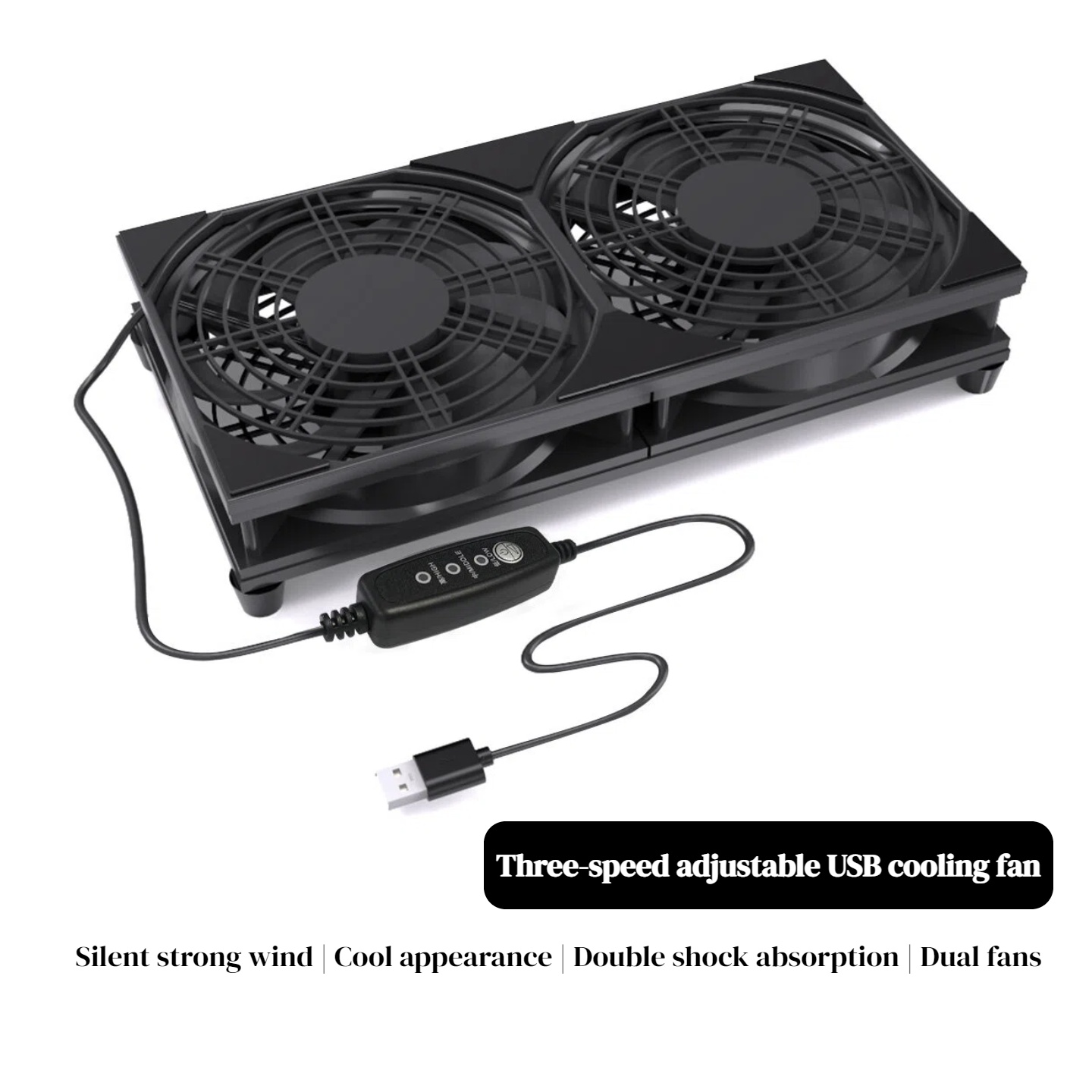 Dual USB Cooling Fan with 3-Sp - đánh giá và giá Gaming Accessories Rgb