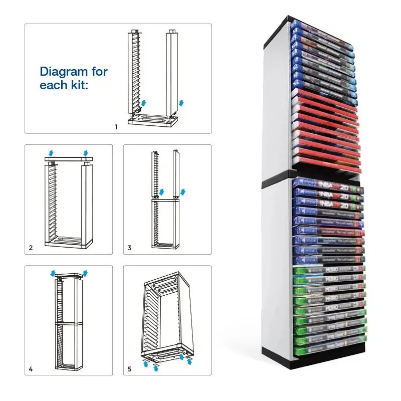 Game Disc Storage Tower for PS - đánh giá và giá Gaming Accessories For Xbox Series X