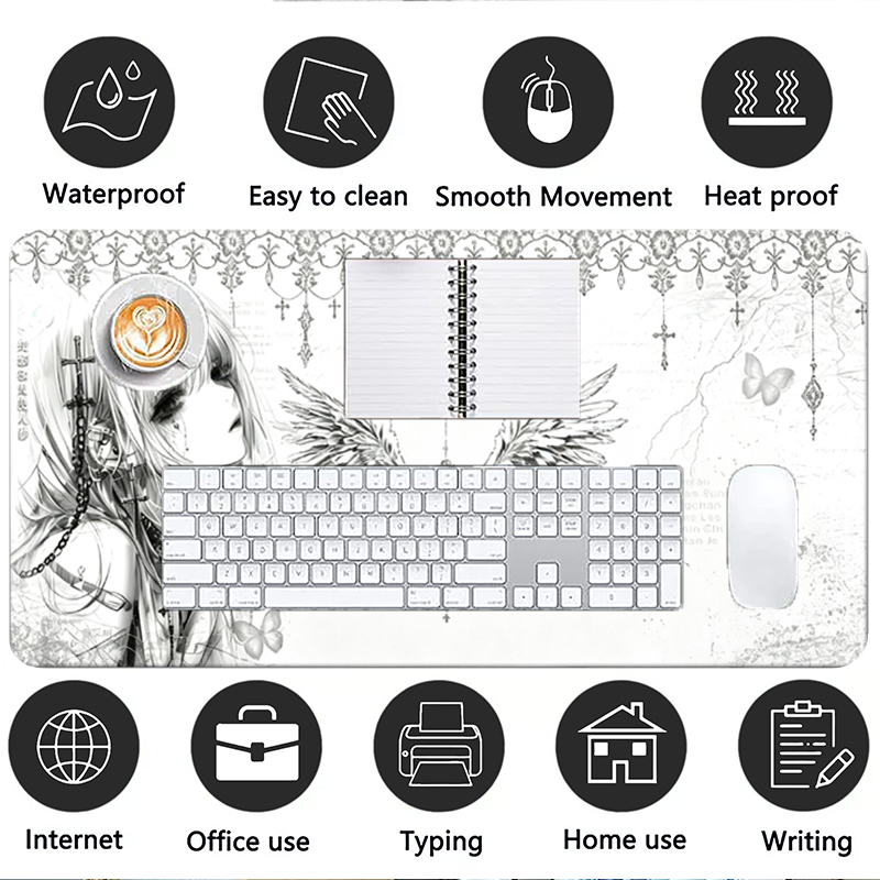 Leather Mousepad Black White A - đánh giá và giá Gaming Accessories For Gaming Setup